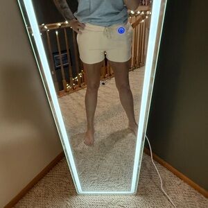 Women's Cream Athletic Shorts